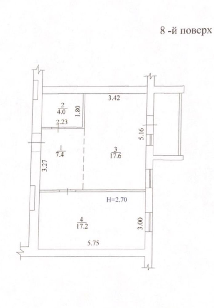 В продаже отличная квартира в ЖК Ньютона 48м2 (код 17434)