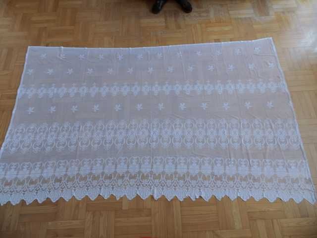 Firanka biała we wzory 170x280