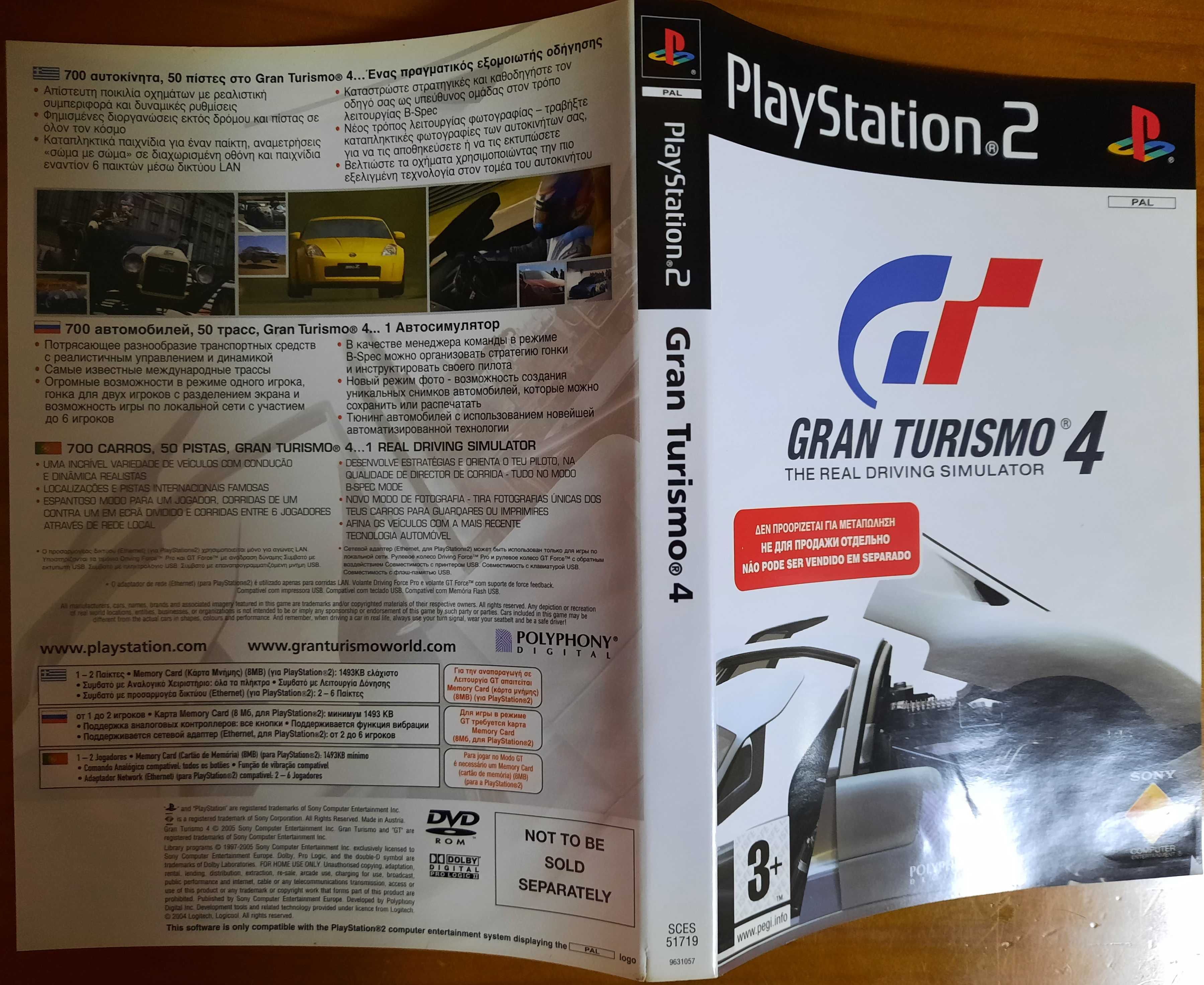 Capa e Manual Gran Turismo 4 PS2