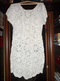 Платье ажурное вязаное крючком