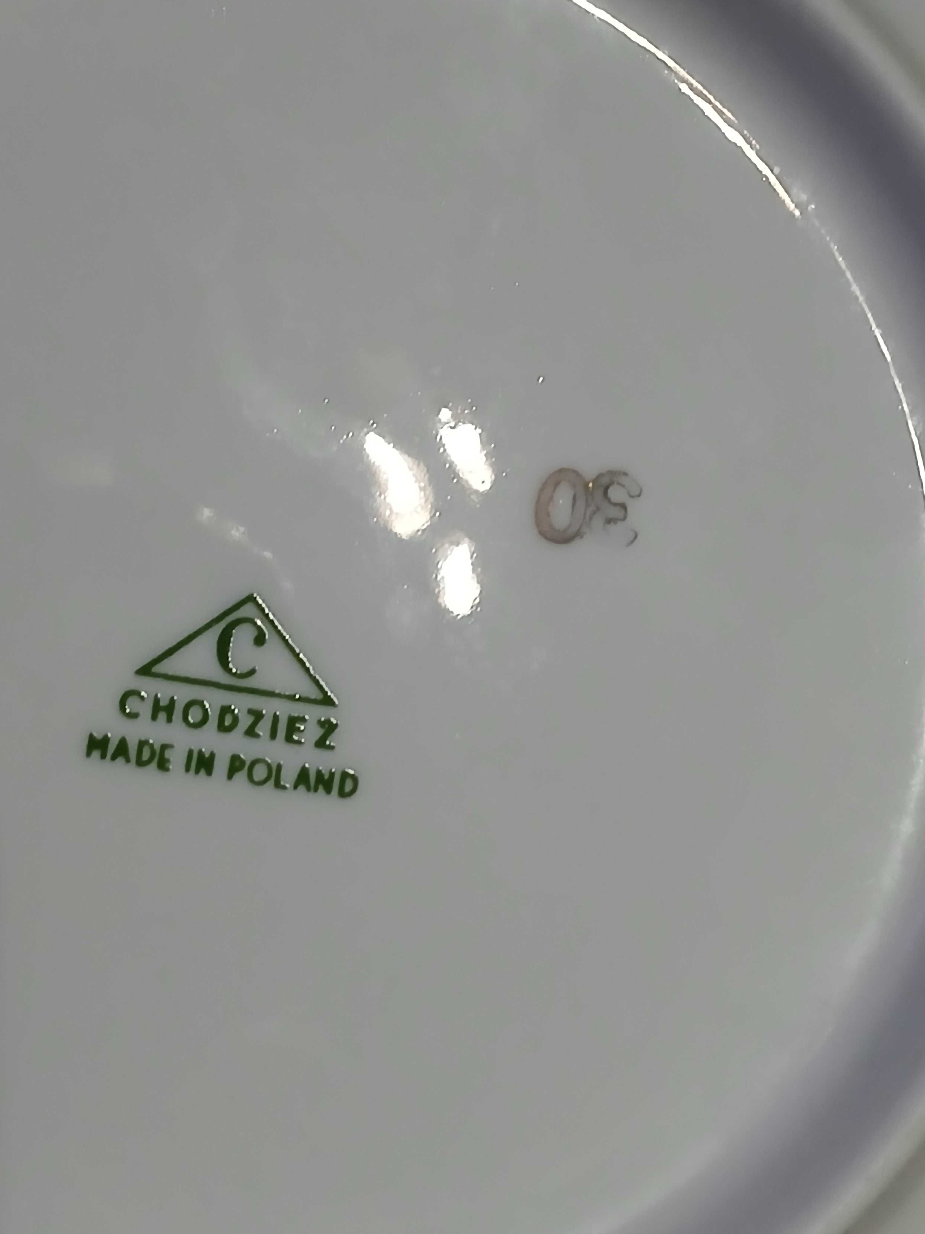 Zestaw 10 sztuk talerzyków Chodzież Telimena deserowe porcelana