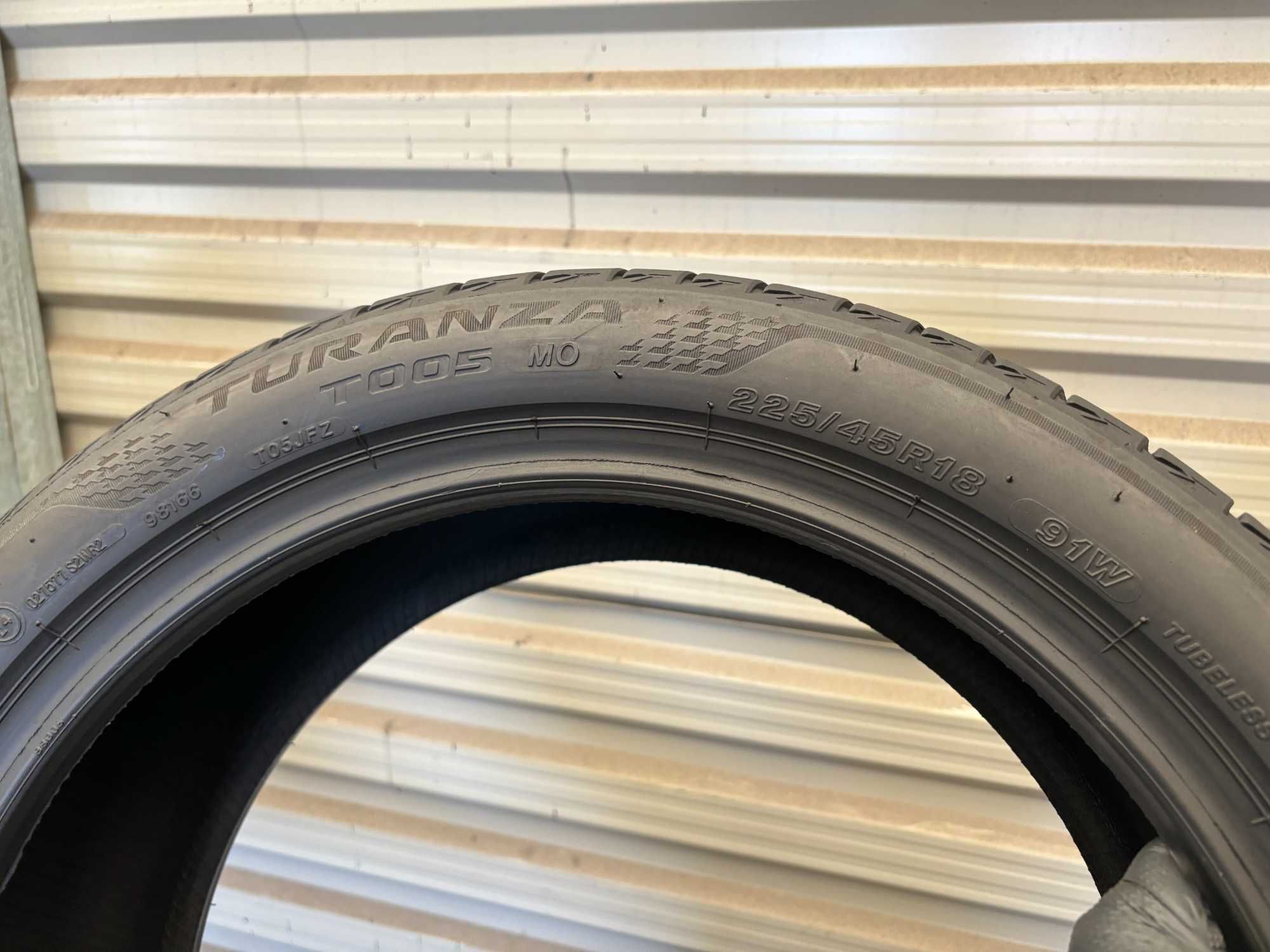 4szt letnie 225/45R18 Bridgestone 2021r 6,7mm świetny stan! L6412 gwar