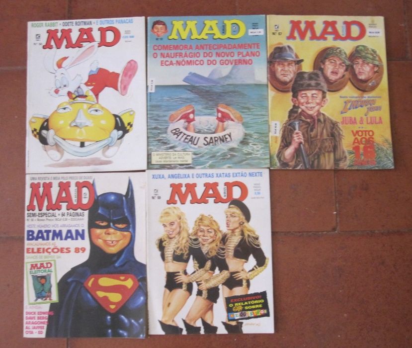 Revistas MAD brasileiras anos 80,90