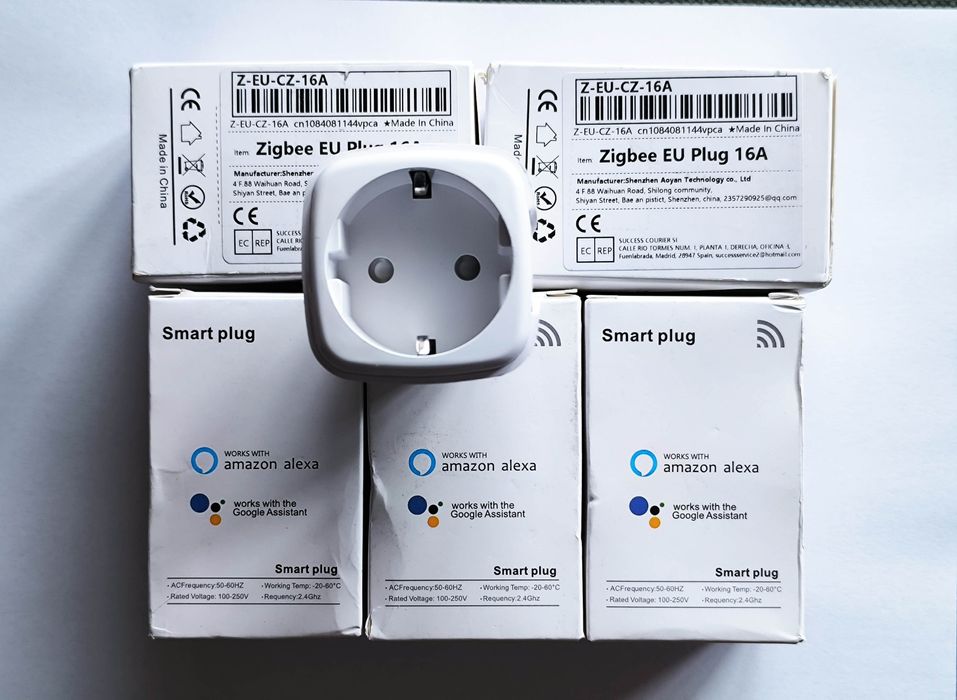 Zigbee Gniazdo 16A pomiar energii Tuya Smart life home inteligentne