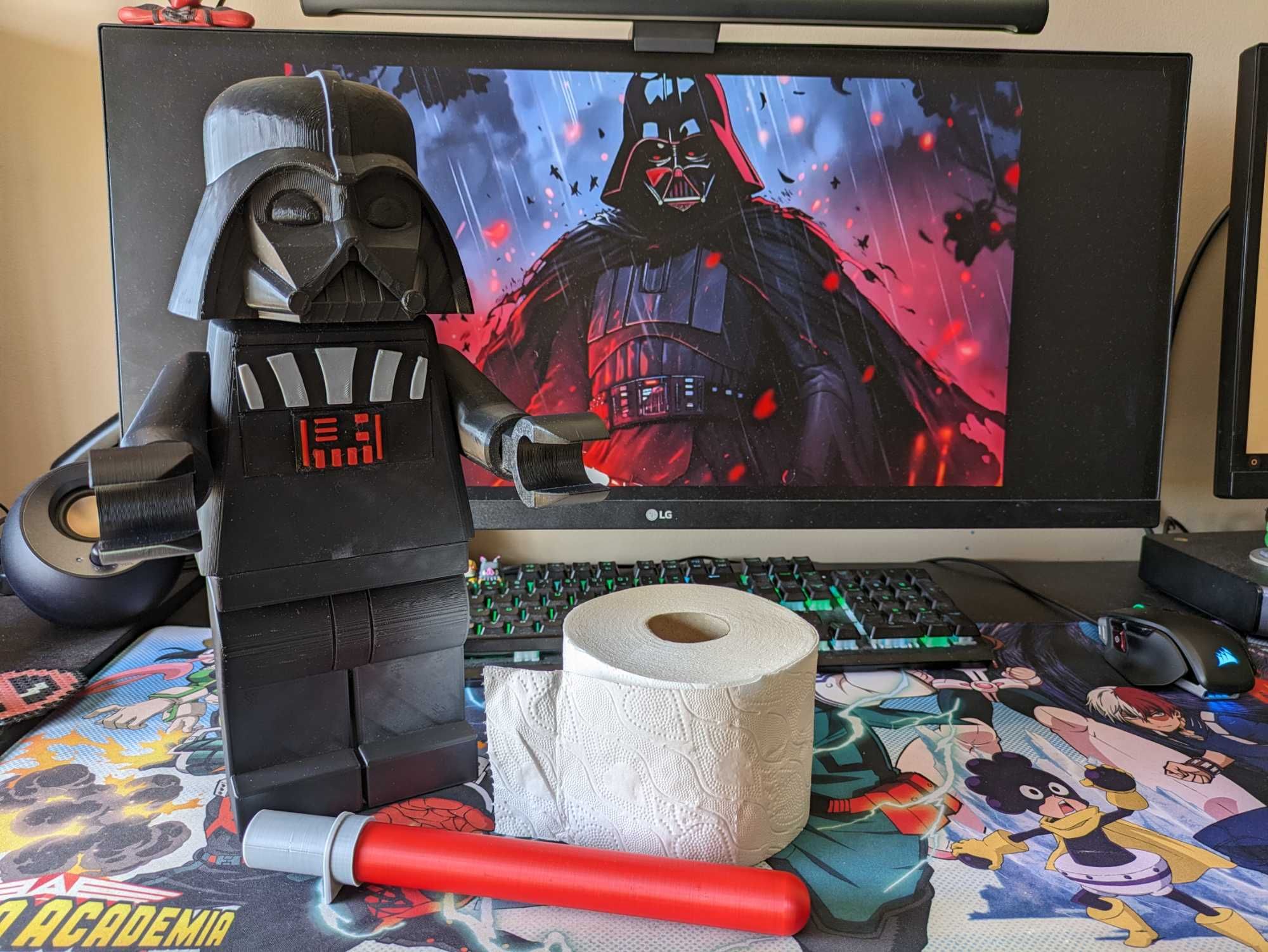 Darth Vader Porta Rolos Papel Higiénico (Impressão 3D)