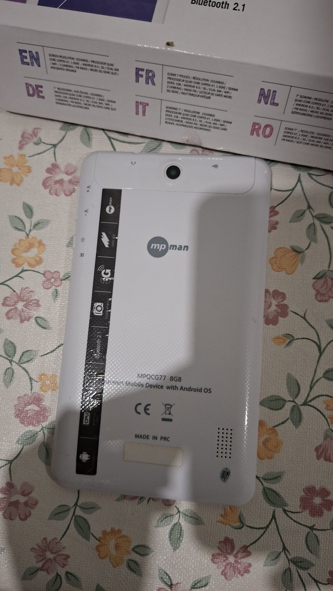 Tablet MPMANMPQCG77 8GB 3G com pouco uso