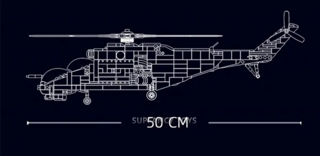 Конструктор вертолёт МИ 24 Детский Лего  893 шт Sluban военный самолет