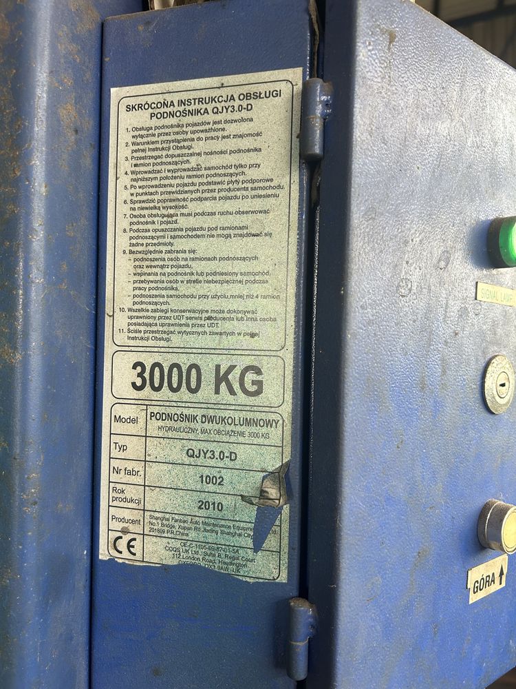 Podnosnik dwukolumnowy automatyczny samochodowy 4T 4 tony QJY3.0-d