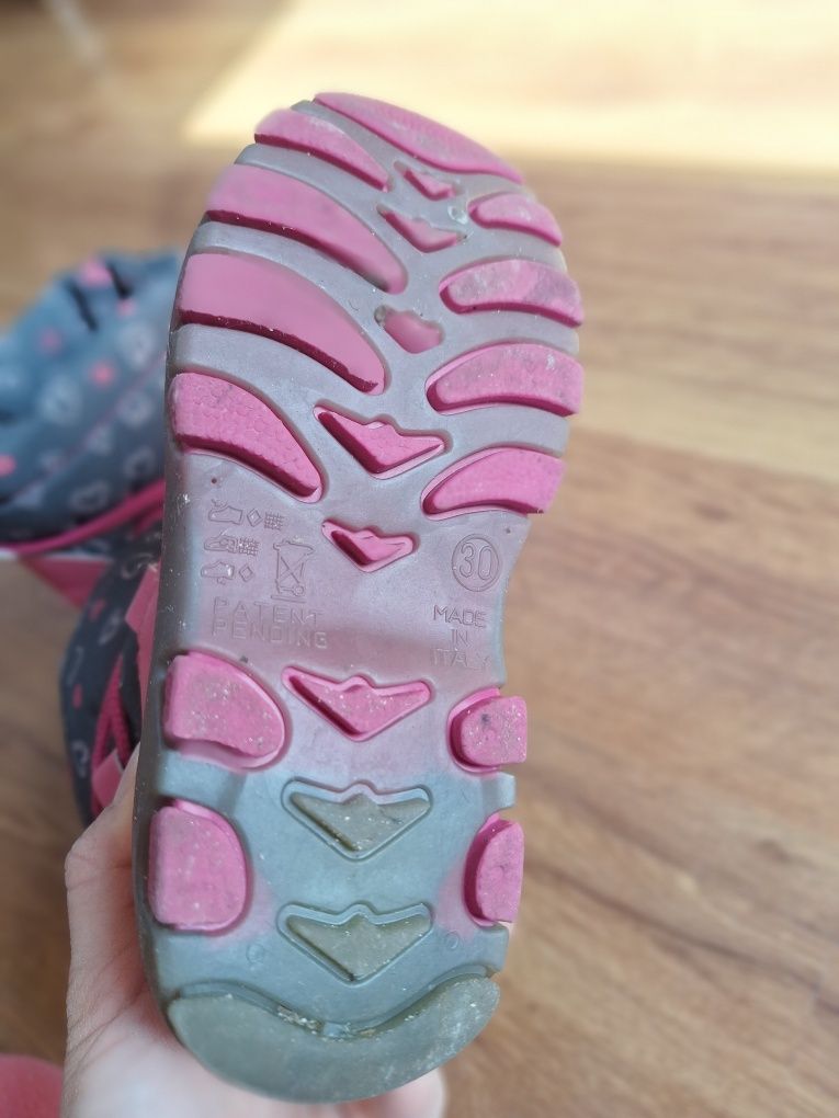 Śniegowce buty zimowe dziewczece Lidl Lupilu r 30 świecące