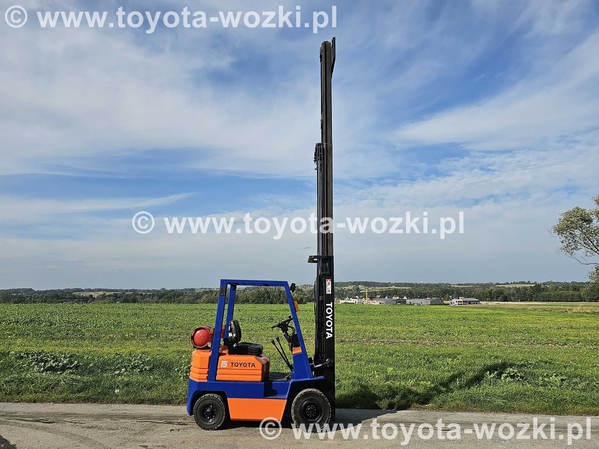 Wózek Widłowy TOYOTA 5FG15 Triplex 5500 mm, TOYOTA 5FGF15 widlak LINDE