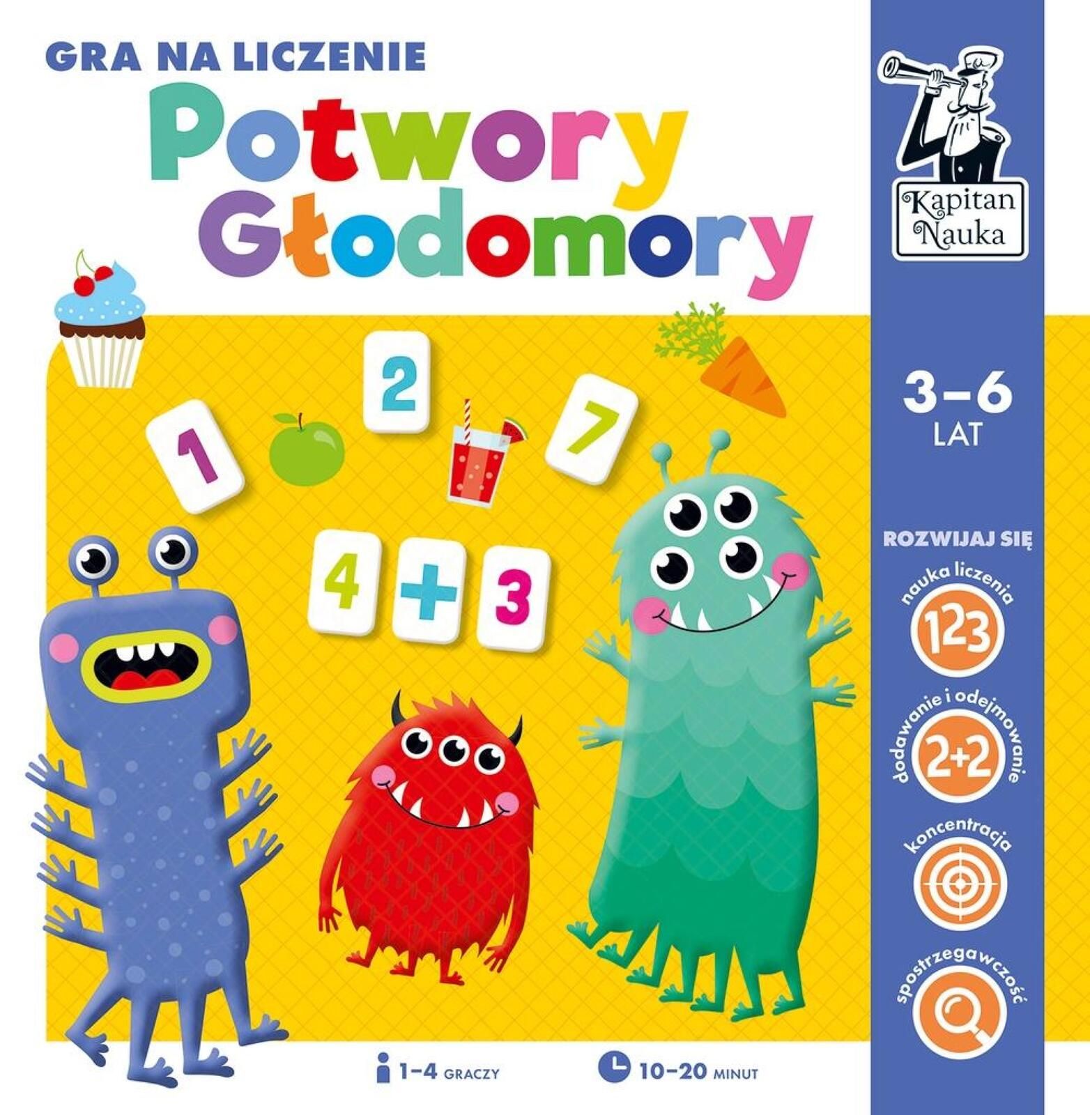 Kapitan Nauka. Potwory głodomory. Gra na liczenie Kapitan Nauka pude