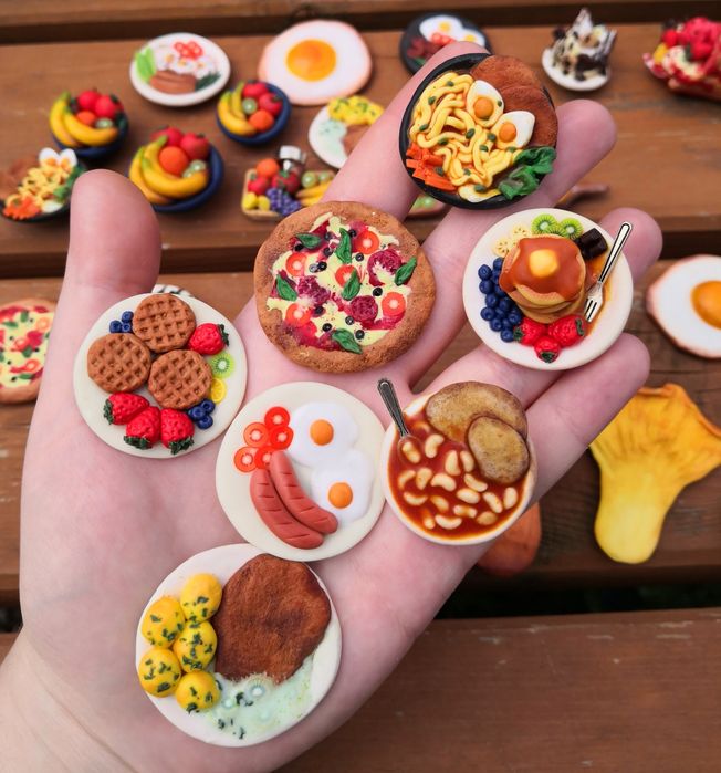 Magnesy na lodówkę handmade prezent rękodzieło miniatury ozdoba święta