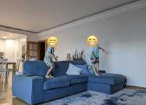 Sofa Kivik Azul Marinho IKEA com chaise