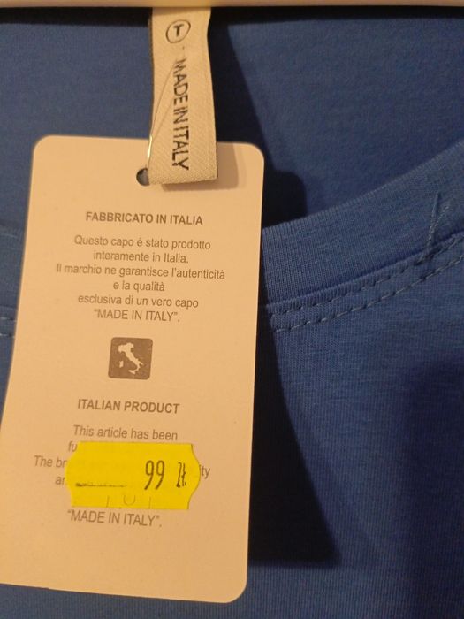 Sukienka włoska w literę A szafirowa