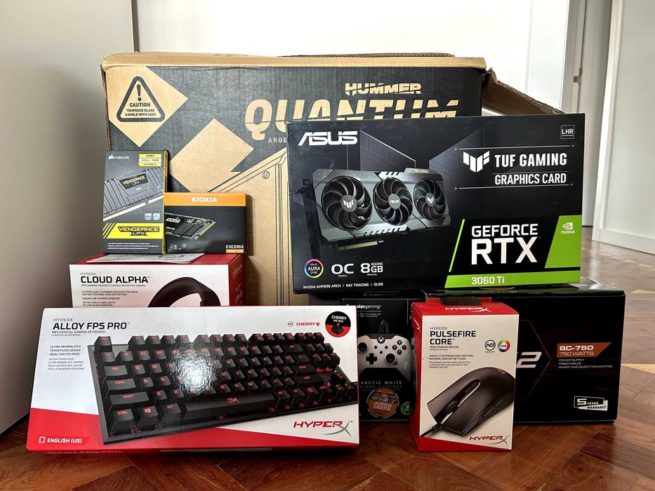 PC Gaming Completo — Ryzen 7 + RTX 3060 Ti + Periféricos HyperX