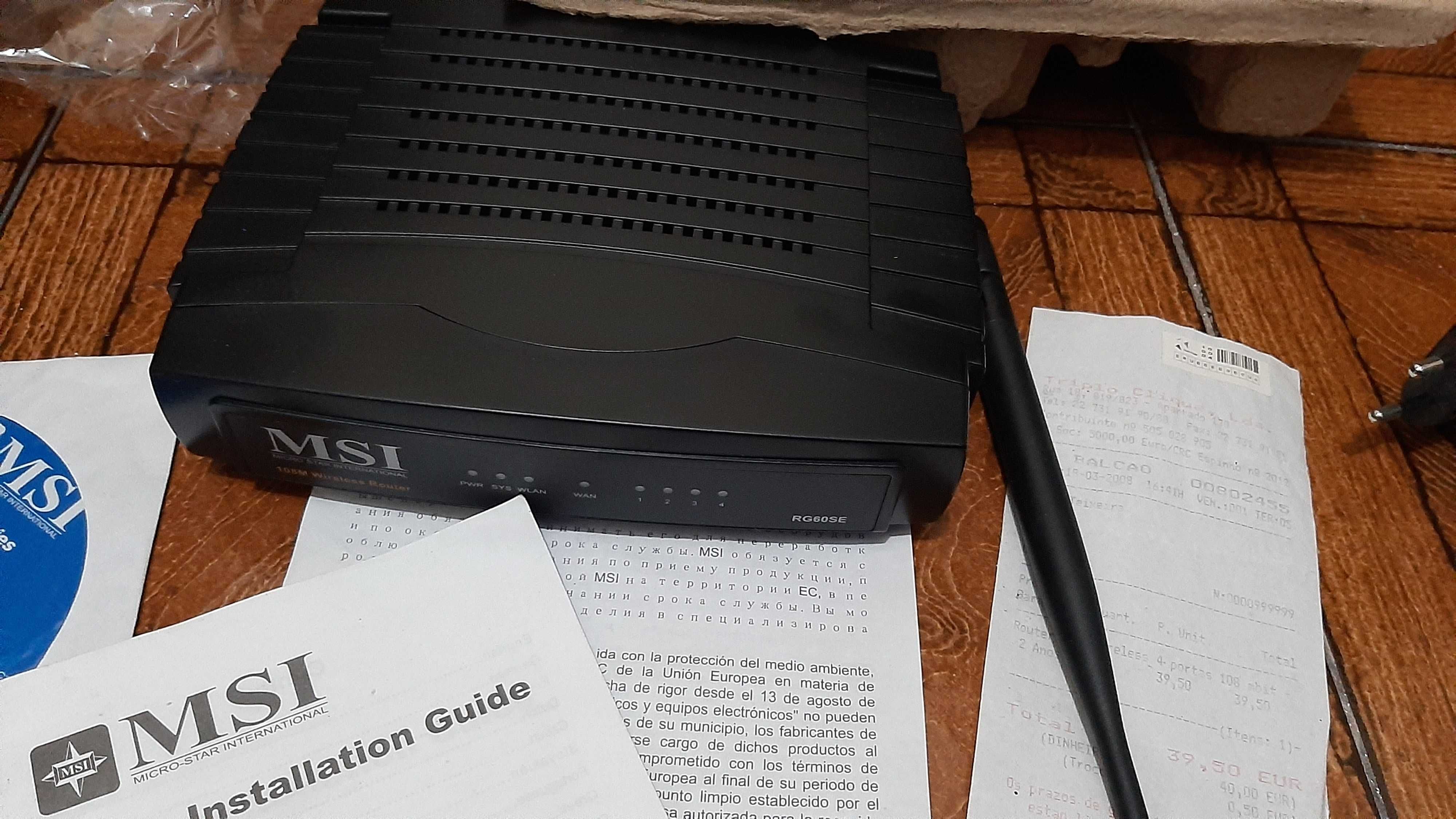 Router MSI wireless RG60SE 108M