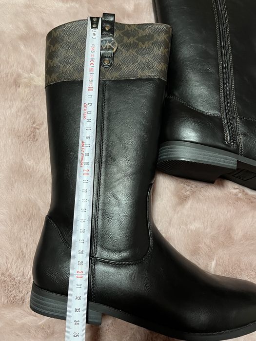 Michael Kors kozaki ender rozmiar 37 logowane monogram MK czarne
