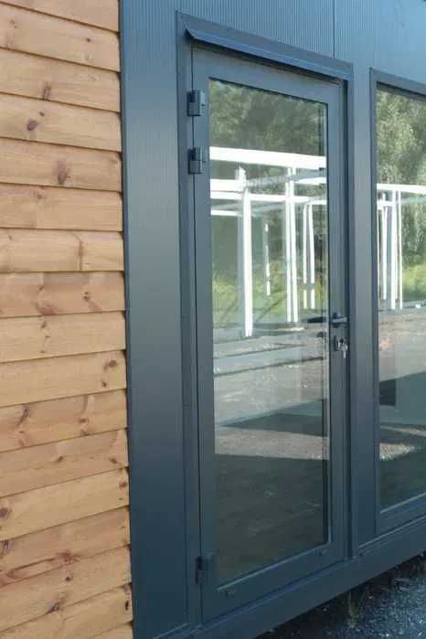 Drzwi aluminiowe przeszklone CIEPŁE 1124 x 2100 Drzwi wejściowe