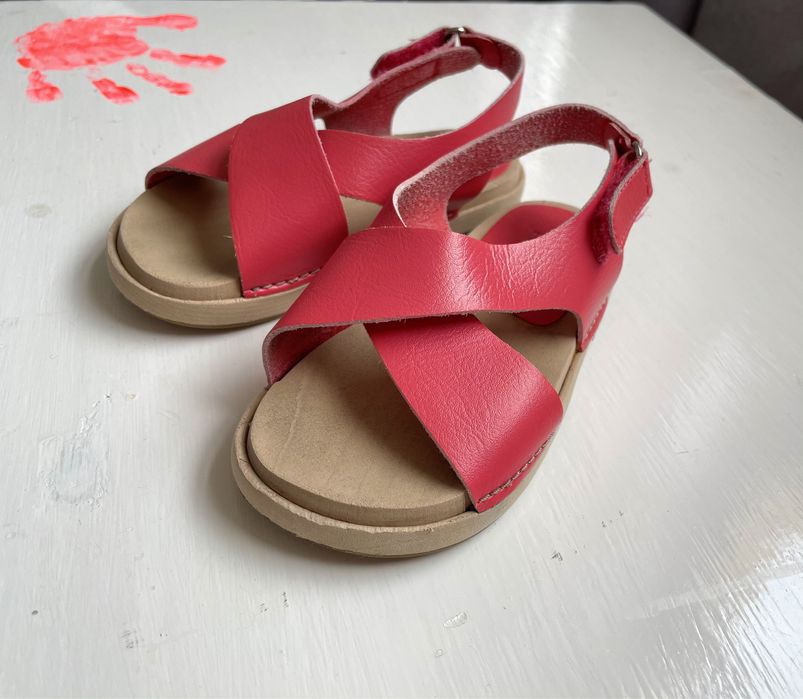 Sandálias rosa Zara 23 , pele