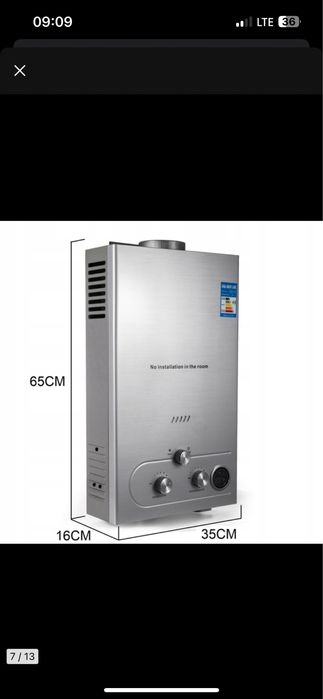 Podgrzewacz wody LPG 16l 32kW Vevor