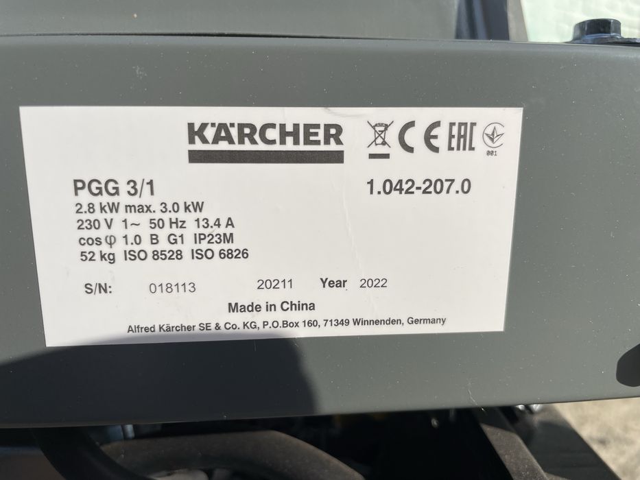 Генератор karcher pgg 3/1  3kw