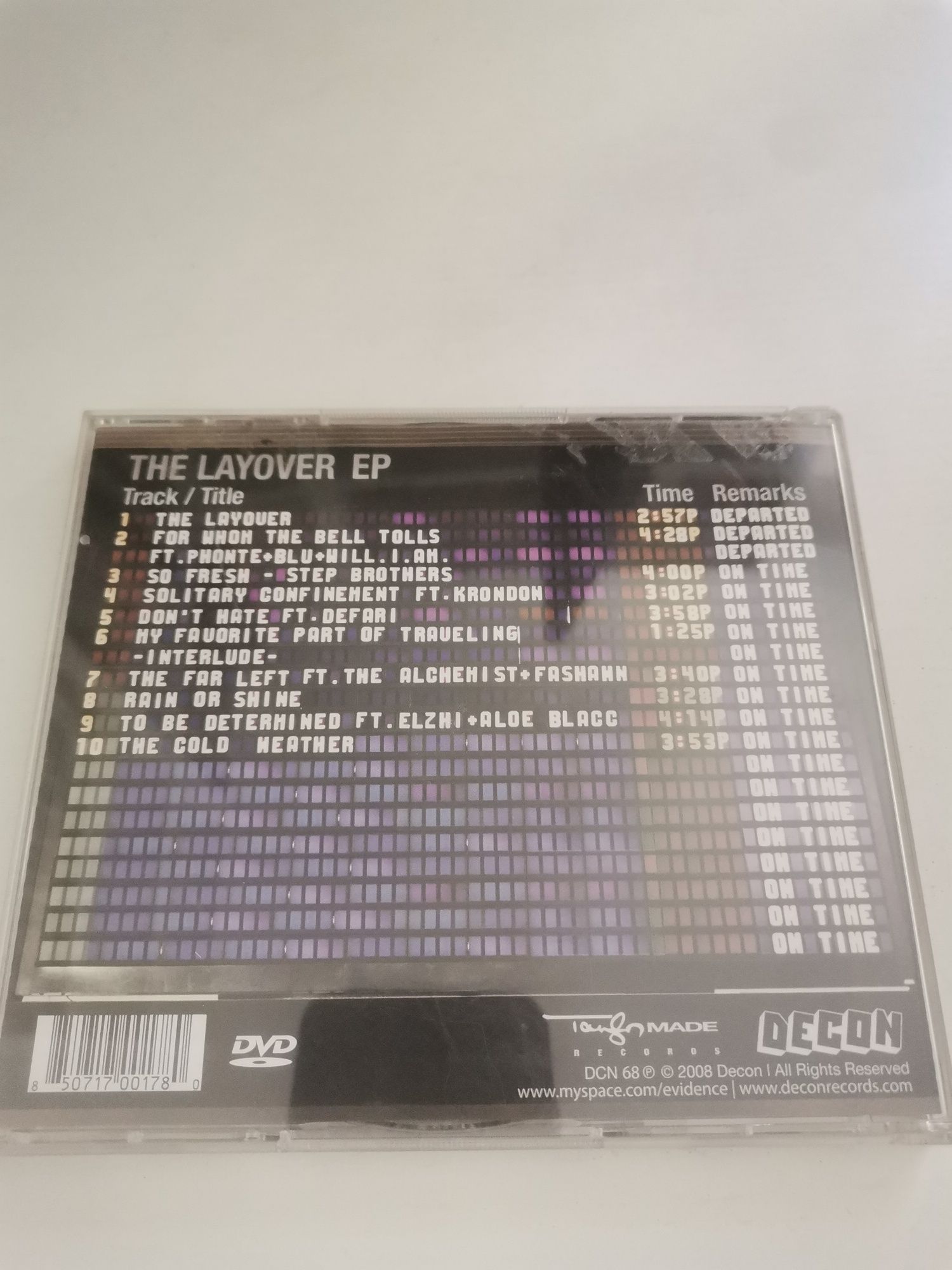 Evidence - The layover ep dvd cd