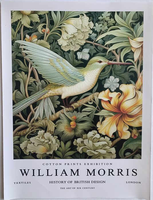Gobelin na płótnie/Obrazek/William Morris/Humming-Bird Green