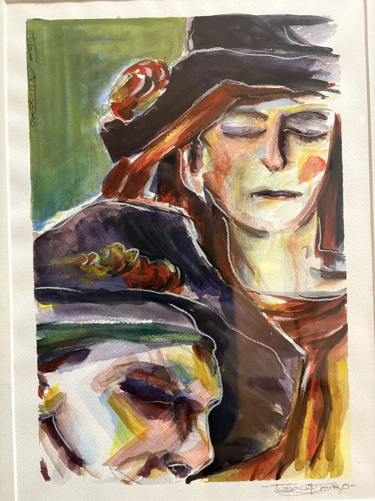 Pintura- Aguarela - Alentejo - figuras femeninas