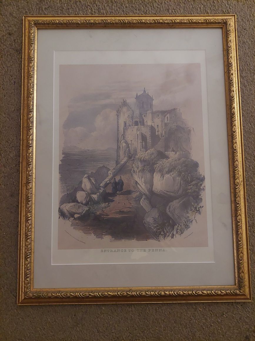 Gravuras antigas com moldura Sintra etc