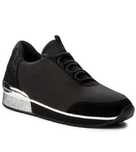 Trussardi Jeans sneakersy czarne  36 - srebrne podeszwy