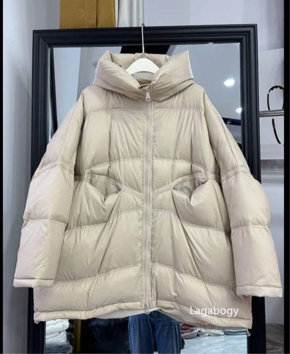 Kurtka puchowa oversize z kapturem kolory