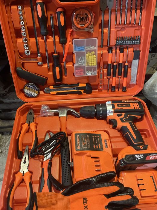 Набір інструментів XINGYI 36V + дриль-шуруповерт