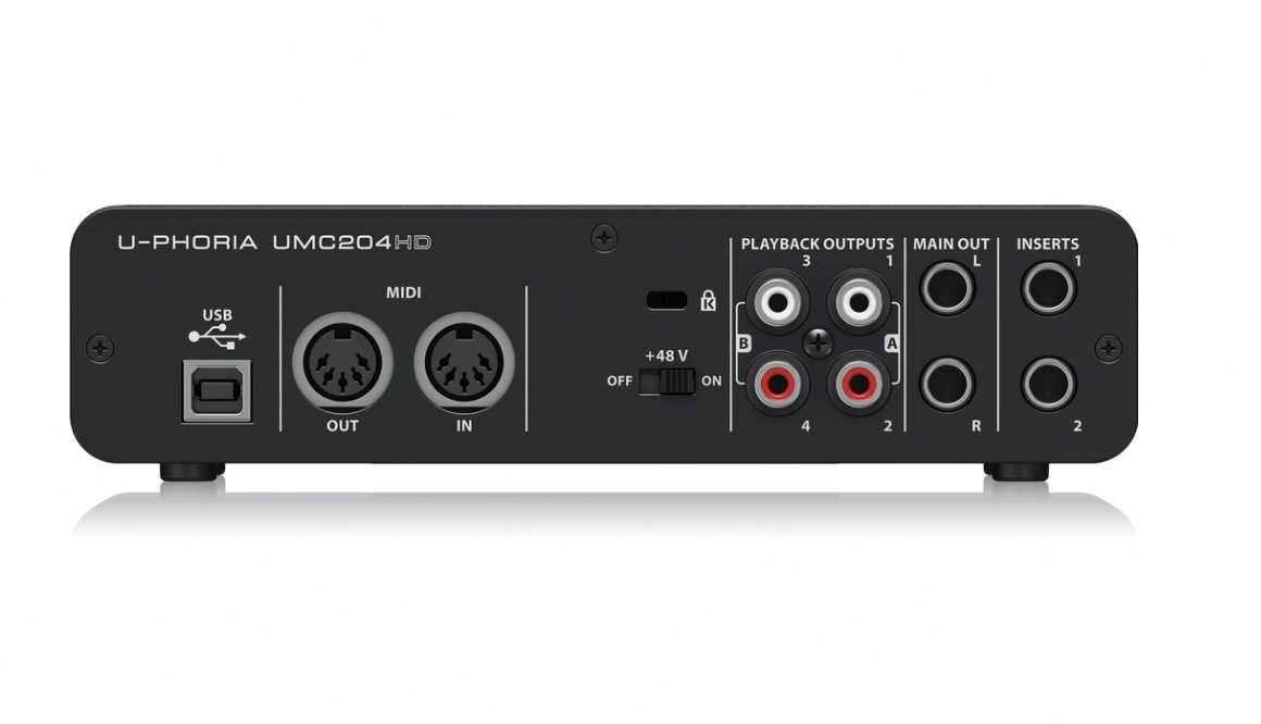 Interface de Áudio Behringer U-Phoria UMC204HD