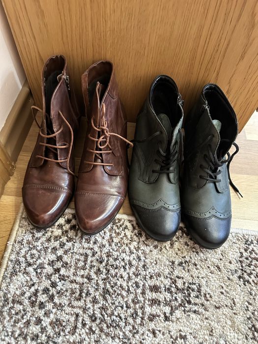 Жіночі шкіряні ботінки , 40 розмір.
