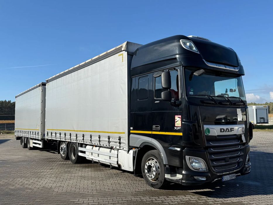 DAF XF106 480  pierwszy włąsciciel 7.75 + 7.75 Gniotpol, pełne odeskowanie