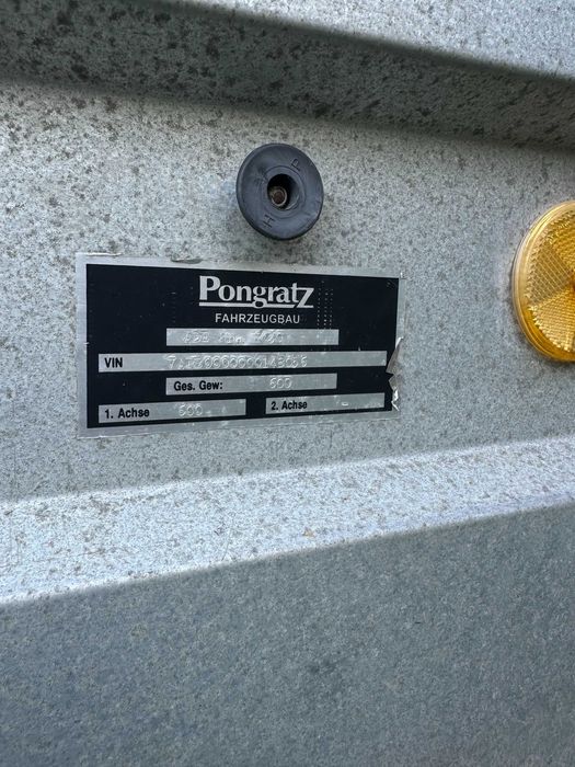 Przyczepka samochodowa lekka PONGRATZ, dmc 750 kg, produkcja Niemcy