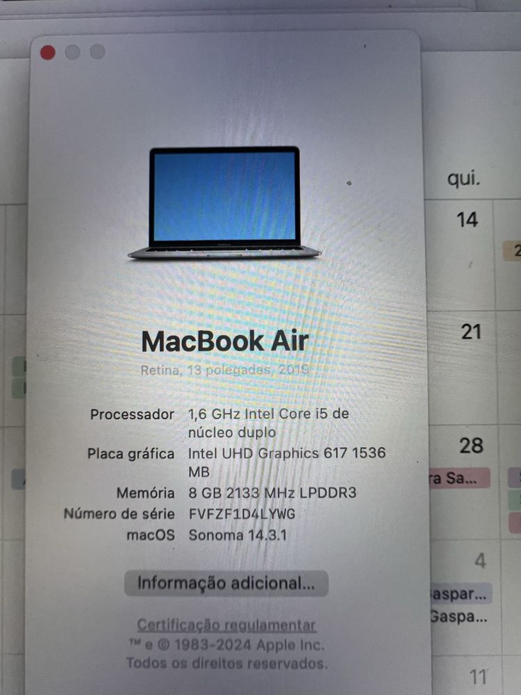 Macbook Air 2019 I5