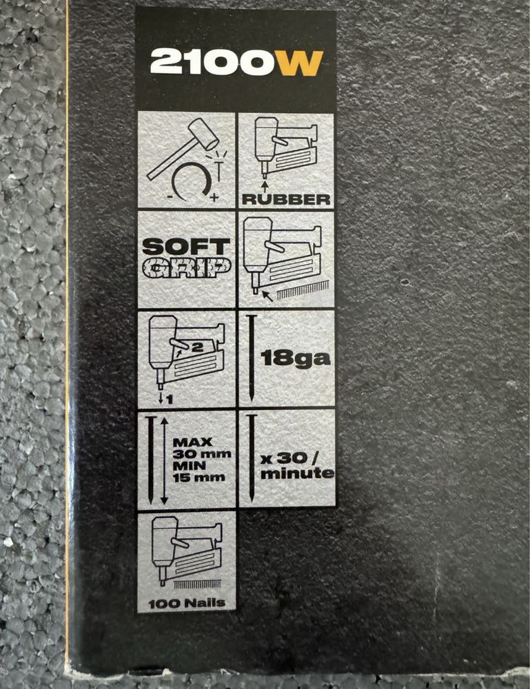 Pistolet gwoździarka sztyfciarka Titan 2100W 15-30mm