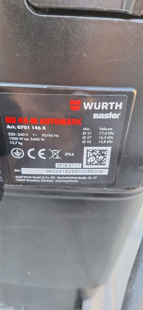 Odkurzacz WURTH ISS 45-S Automatic