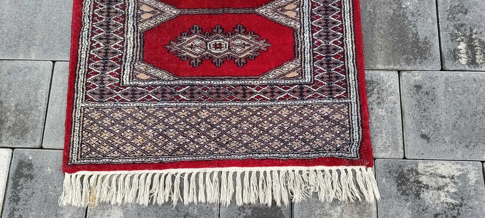 Buchara dywan wełniany tkany ręcznie 107 x 62 cm Bokhara perski wełna