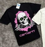 Новая футболка Carhartt — Skull — Чорна / Біла — Кархарт — ХС-ХЛ
