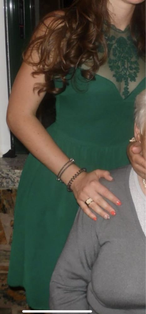 Vestido Verde com renda Zara (Muito bom estado)