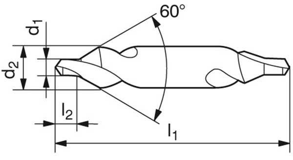 Nawiertaki - nakiełki HSS TiN 1mm - 5mm 6szt kpl