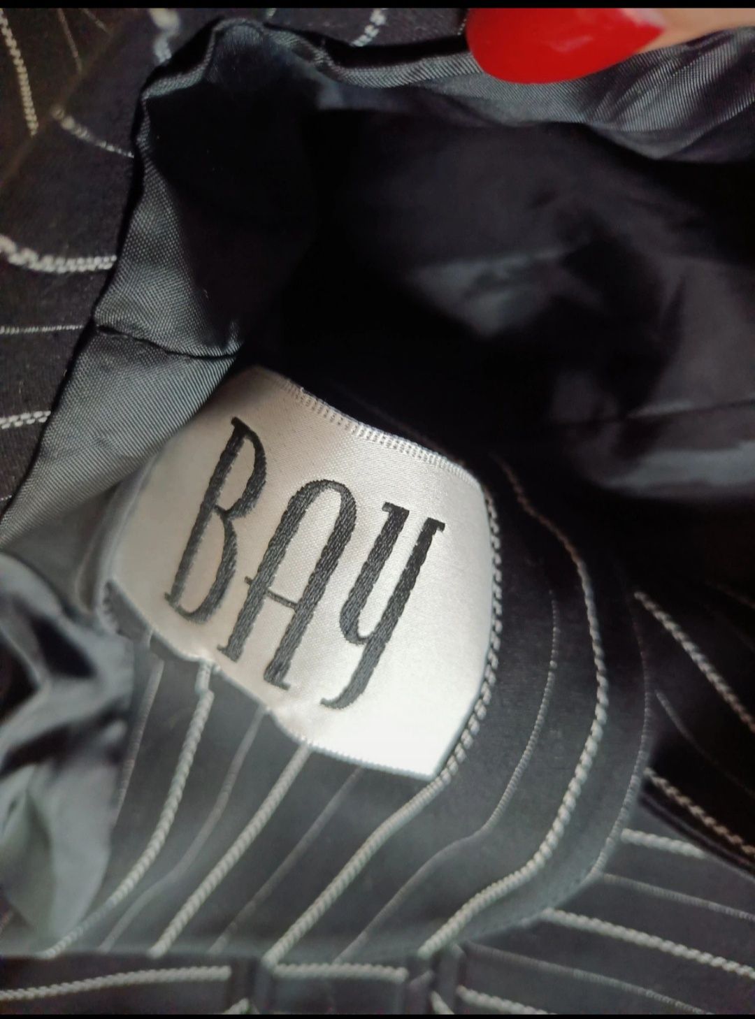 Elegancka marynarka żakiet w paski z wiskozą oversize M L