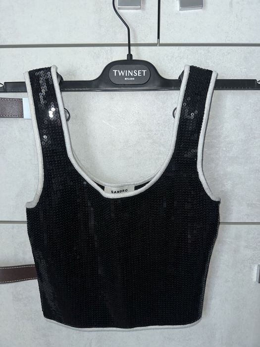 Sandro топ з блискітками