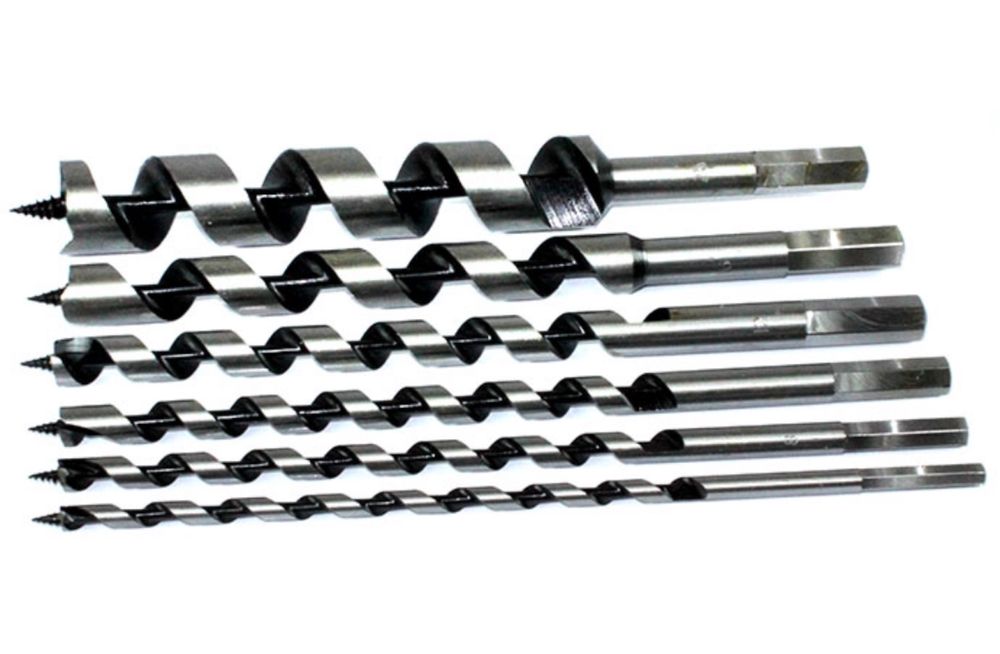 Zestaw wierteł do drewna 230mm 6szt mocne spiralne wiertła