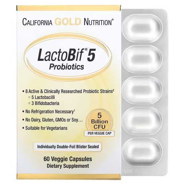 Probiotyk LactoBif 5 Probiotics, 5 mld CFU, 60 kapsułek x5 300kapsułek