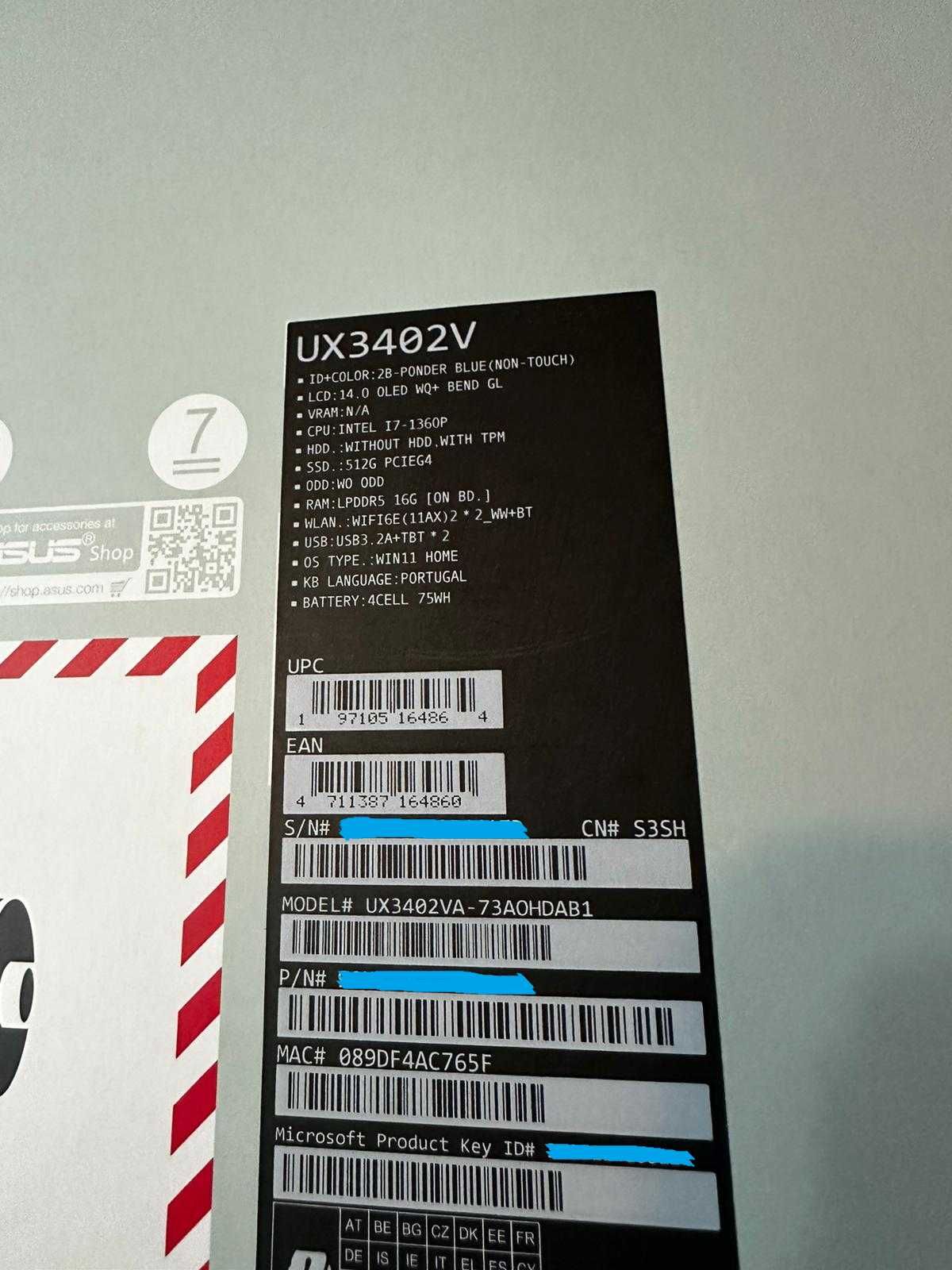 ASUS Zenbook 14 OLED UX3402 NOVO