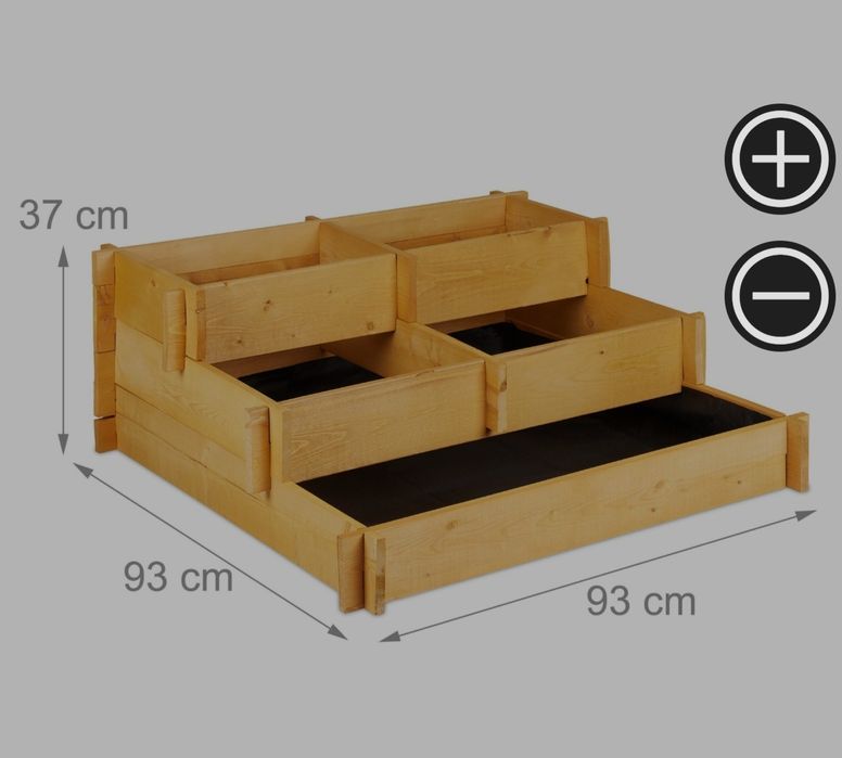Donica poziomowa na balkon i do ogrodu skrzynia warzywa