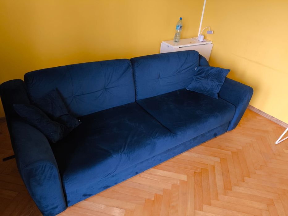 Sofa Bianca granatowa funkcja spania / pojemnik na pościel  AgataMeble